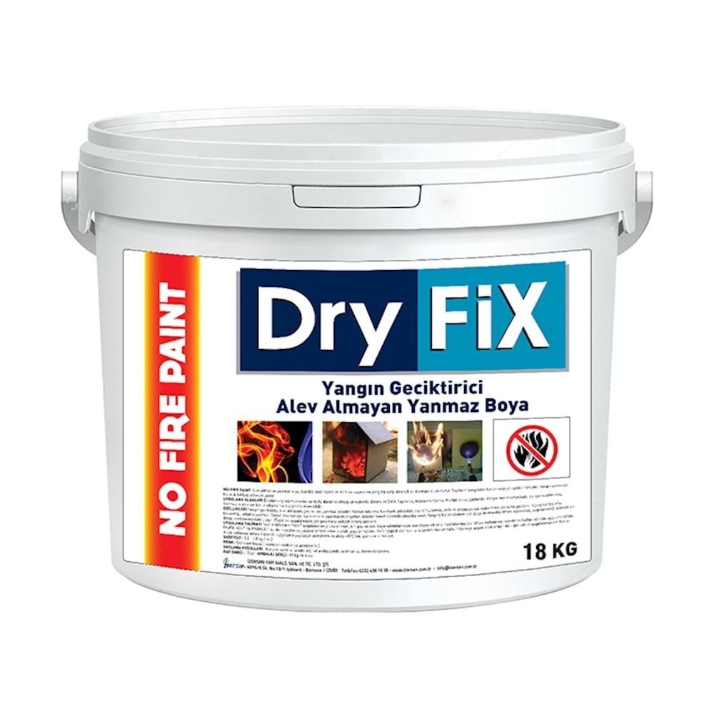 DryFix No Fire Paint Yangın Geciktirici Yanmaz Boya 18 Kg